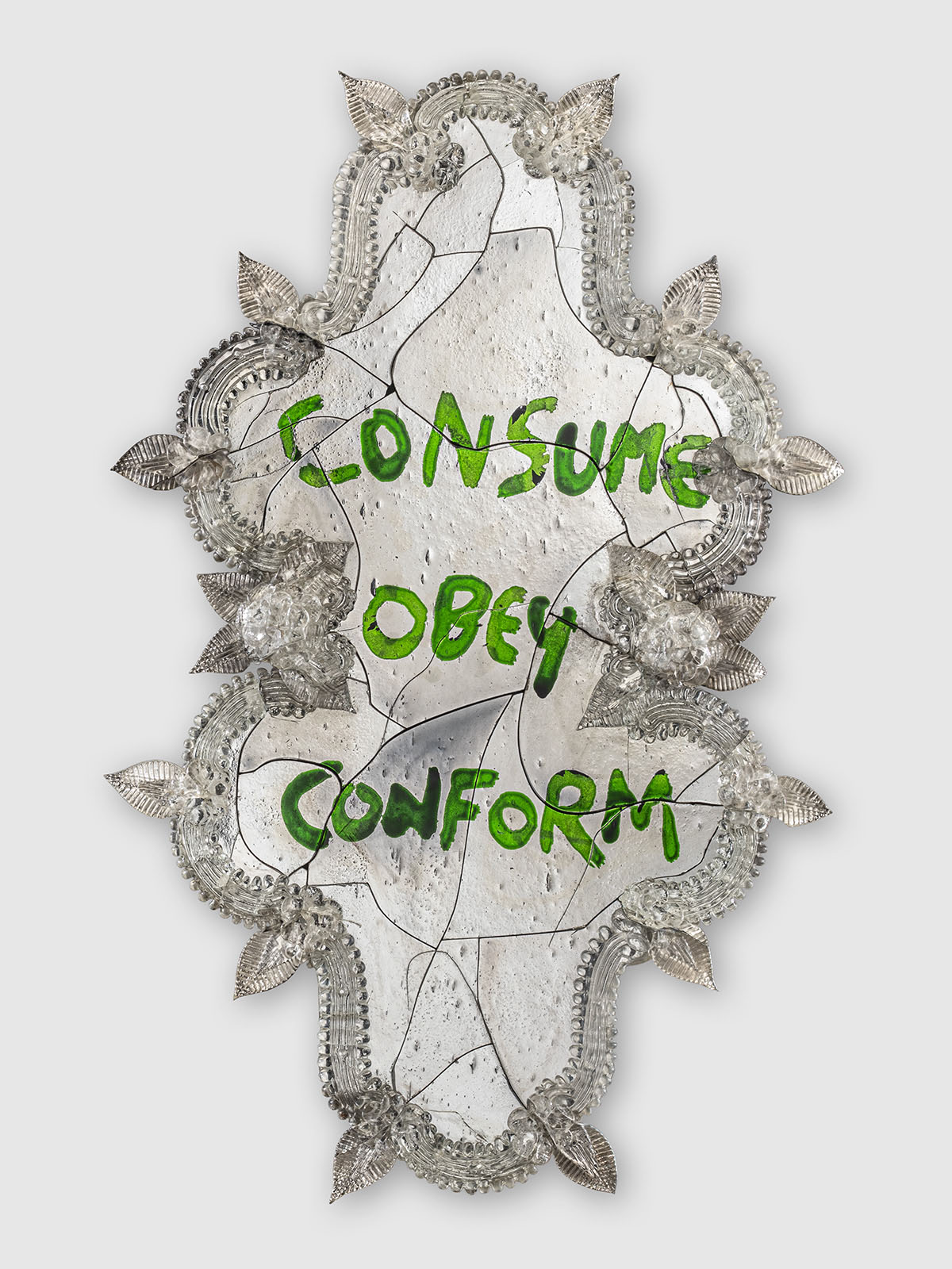 Венецианское зеркало Consume Obey Conform