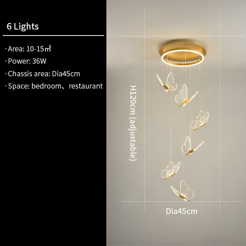 JENNA 3D-BUTTERFLY CHANDELIER