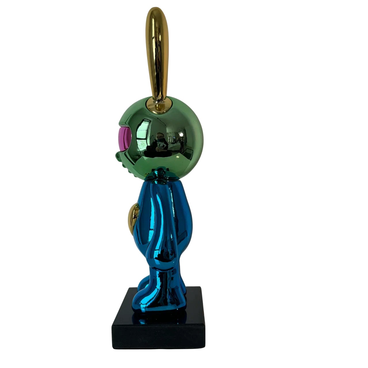 Декоративная статуэтка Rabbit синий+золотые уши